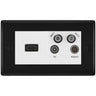 BG Nexus Matt Black 4G Faceplate with HDMI + TV/FM/SAT Module - White Insert by British General (BG-NFBEMR4-HDMI-TVFM2W)