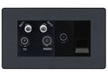 BG Evolve Matt Grey Quadplex Combination TV Socket PCDMG69B
