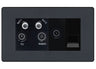 BG Evolve Matt Grey Quadplex Combination TV Socket PCDMG69B by British General (BG-PCDMG69B)