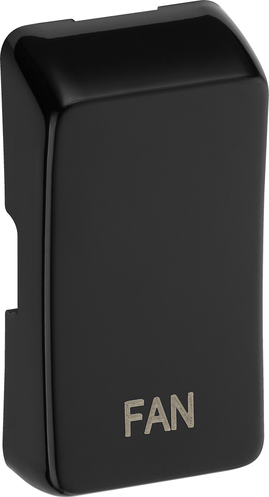 RRFNPCDB Front - This Evolve Black rocker can be used to replace an existing switch rocker in the British General Grid range for easy identification of the device it operate