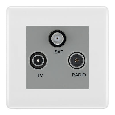 BG Nexus White Moulded TV/FM/SAT Socket NWM67G by BG Nexus (BG-NWM67G)