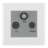 BG Nexus White Moulded TV/FM/SAT Socket NWM67G by BG Nexus (BG-NWM67G)