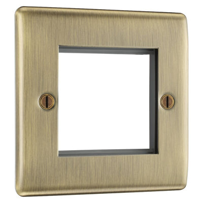 BG Nexus Antique Brass 45W USB Wall Socket Euro Module USB-A & C - Grey Insert
