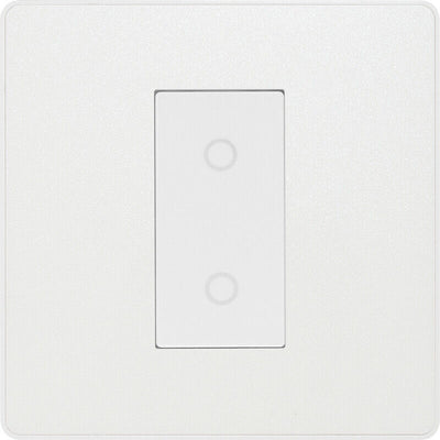 Switches: BG Evolve Pearlescent White Screwless Switches & Sockets White Insert Full Range PCDCL12W - Single Light Switch 20A by British General (BG-EVOLVE-PEARLESCENT-WHITE-PCDCL12W)