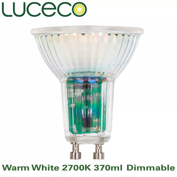 Luceco LGDW5G37 Dimmable LED GU10 2700K Warm White 370ml - 5 Watt Light Bulbs