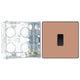 BG Evolve Polished Copper 1 Gang 20A 16AX 2 Way Light Switch PCDCP12B with 35mm Steel Back Box