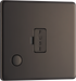 FBN55 Front - This 13A fused and unswitched connection unit from British General provides an outlet from the mains containing the fuse ideal for spur circuits and hardwired appliances. The backplate has an optional flex outlet with removable blanking piece at the lower edge. 