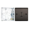 BG Nexus Black Nickel 20A, 16AX 2 Way Intermediate Light Switch NBN13 and 25mm Steel Back Box by British General (BG-NBN13+HGS02)