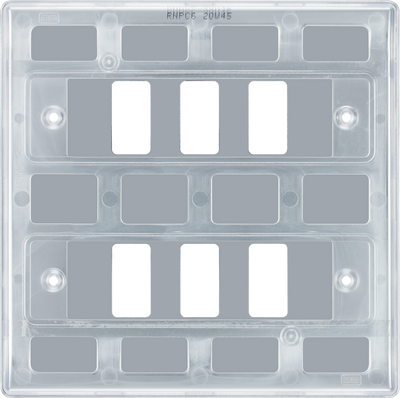 BG RNPC6 Nexus Grid Polished Chrome 6 Module Front Plate