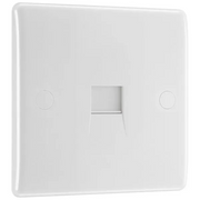 BG 8BTMI/1 Moulded Round Edge | White | 1 Gang Master Telephone Socket (IDC) by British General (BG-8BTMI/1)