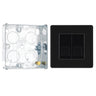 BG Screwless Matt Black Double Master Telephone Socket with 25mm Steel Back Box