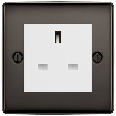 BG Nexus Black Nickel 13A Unswitched Socket NBNUSSW by British General (BG-NBNUSSW)