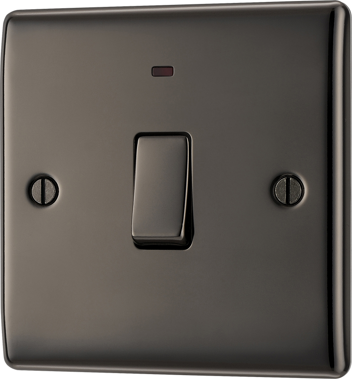 NBN31 Front - This 20A double pole switch with indicator from British General has been designed for the connection of refrigerators water heaters, central heating boilers and many other fixed appliances.