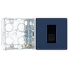 BG Evolve Matt Blue 1 Gang Master Telephone Socket PCDDBBTM1B with 35mm Steel Back Box