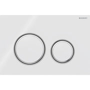 Geberit Sigma50 Round WC Dual Flush Plate - White & Chrome - 115.884.SI.1 by Geberit (Geberit-115.884.SI.1)