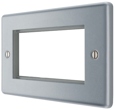 BG MC5EMR4 Metal Clad | 4 Module Rectangular Euro Module Front Plate by British General (BG-MC5EMR4)