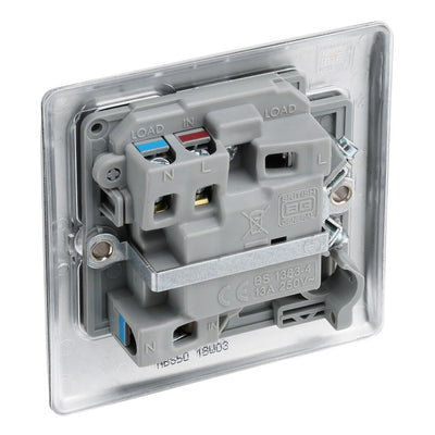 BG Nexus Brushed Steel 13A Switched Fused Connection Unit & Surface Pattress Back Box