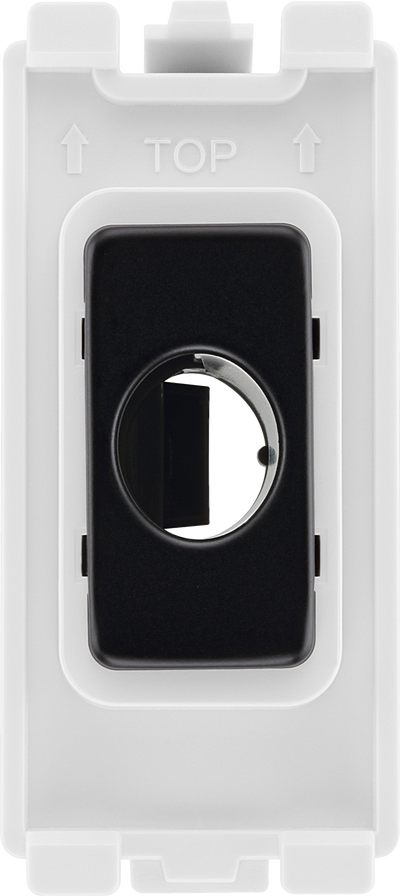 BG RFBFLEX Nexus Grid Matt Black 10mm Flex Outlet Module