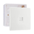 BG Electrical Single Slave Telephone Socket (IDC) & 32mm Pattress Back Box