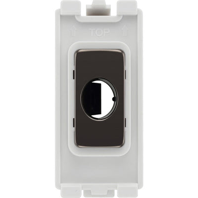 BG Electrical RBNFLEX Nexus Grid Black Nickel Flex Outlet Module 10mm