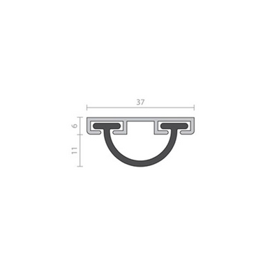 Door Bottom Seal - RP31 (2250mm) by Astroflame (Astro-ADRP31/2250)