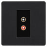 BG Evolve Matt Black Euro Module RCA X 2 Outlet PCDMBRCA2B by British General (BG-PCDMBRCA2B)
