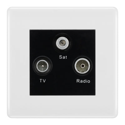 BG Nexus White Moulded TV/FM/SAT Socket NWM67B by BG Nexus (BG-NWM67B)