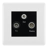 BG Nexus White Moulded TV/FM/SAT Socket NWM67B by BG Nexus (BG-NWM67B)