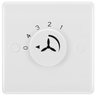 BG 887 Moulded Round Edge | White | 1 Gang 100W 1 Way 4 Speed Rotary Fan Controller by British General (BG-887)