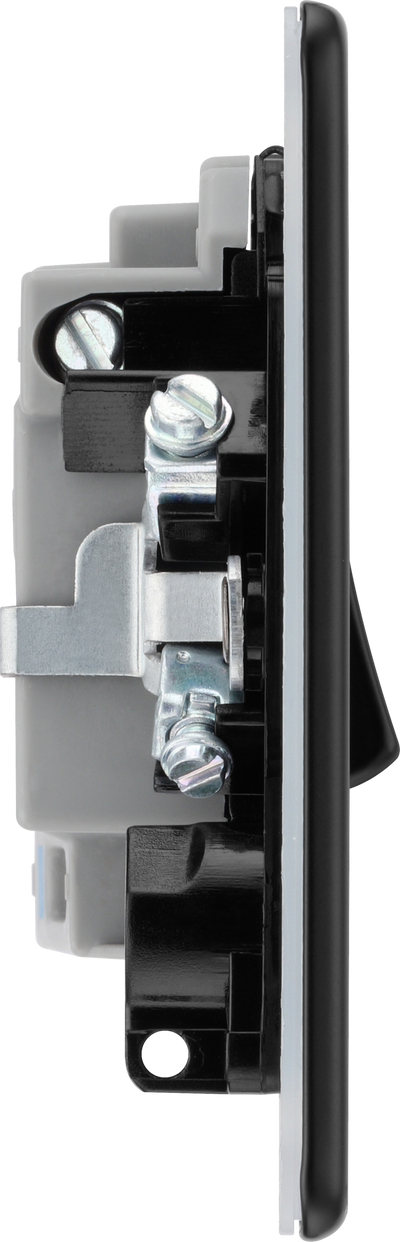 BG Nexus Matt Black Switched Fused Spur Connection Unit FFB50 by British General (BG-FFB50-1)