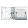 BG Nexus Polished Chrome RJ45 Double Data Outlet Socket NPCRJ452 with 25mm Steel Back Box by British General (BG-NPCRJ452+HGS02)