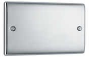 BG NPC95 Nexus Metal Polished Chrome 2 Gang Blanking Plate by British General (BG-NPC95-Shopify-SA_1)