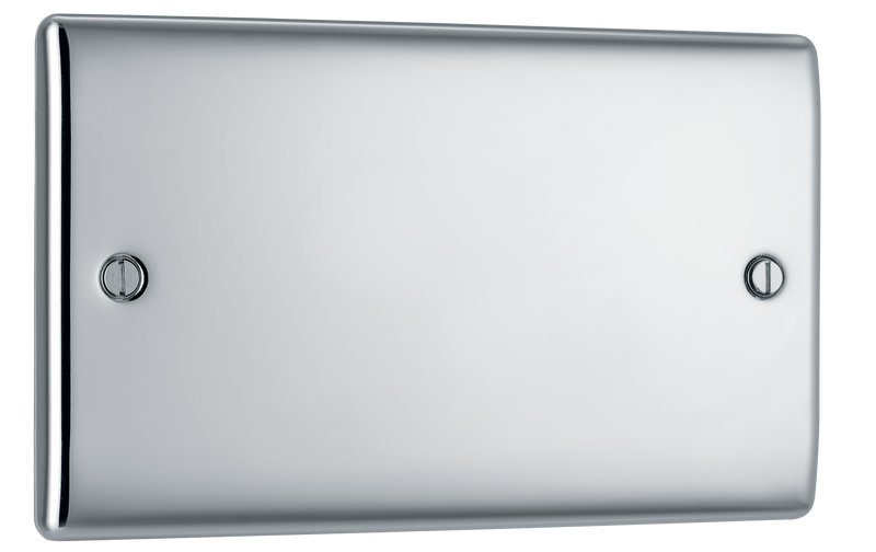 BG NPC95 Nexus Metal Polished Chrome 2 Gang Blanking Plate