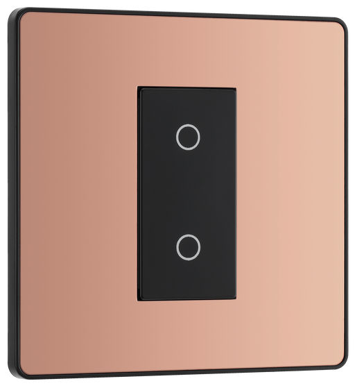  PCDCPTDM1B Front - This Evolve Polished Copper single master trailing edge touch dimmer allows you to control your light levels and set the mood.