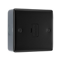 BG Nexus Matt Black 13A Unswitched Fused Connection Unit & Surface Pattress Back Box