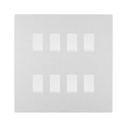 BG Evolve Brushed Steel 7 Gang Custom Grid Light Switch by British General (BG-Evolve-BS-7G-CUSTOM-LIGHT-SWITCH)