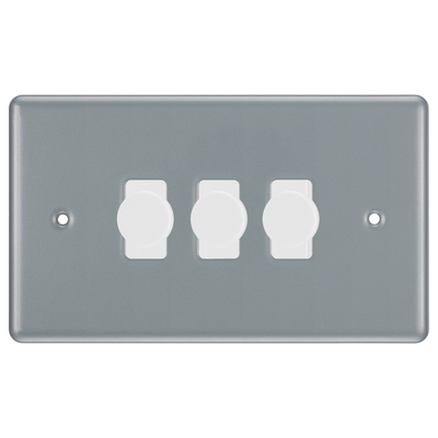 BG Metal Clad 3 Gang Light Switch 3x LED Dimmer Custom Switch