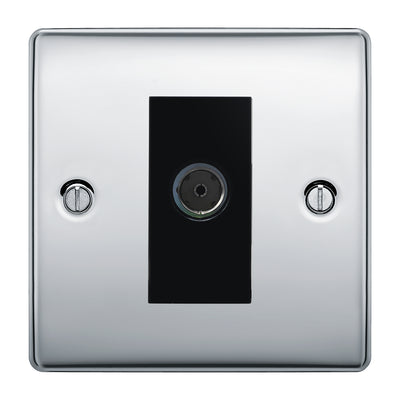 BG Nexus Metal Polished Chrome Co-axial Socket NPC60B by British General (BG-NPC60B)