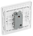 PCDCL14W Back - This Evolve pearlescent white bell push switch from British General is ideal for use where access is restricted such as office buildings or hospitals, where visitors need to let those inside know they have arrived.