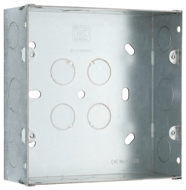 BG Electrical HGS68 Metal Double Flush Mount Box (6G+8G)