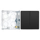 BG Evolve Black Chrome 2 Way Double Edge to Edge Rocker Switch PCDBC42EB with 25mm Steel Back Box