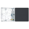 BG Evolve Matt Grey 1 Gang Single Blank Plate PCDMG94B with 25mm Steel Back Box