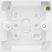 BG 903 Moulded Square Edge | White | 19mm | 1 Gang Plate Switch Pattress by British General (BG-903)