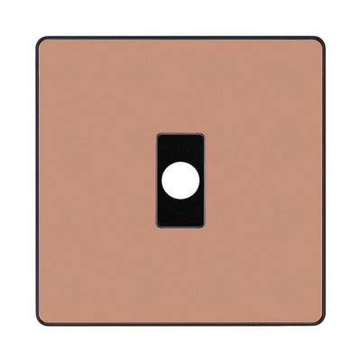 BG Evolve Polished Copper Flex Outlet Socket Black Insert PCDCPFLEXB by British General (BG-PCDCPFLEXB)