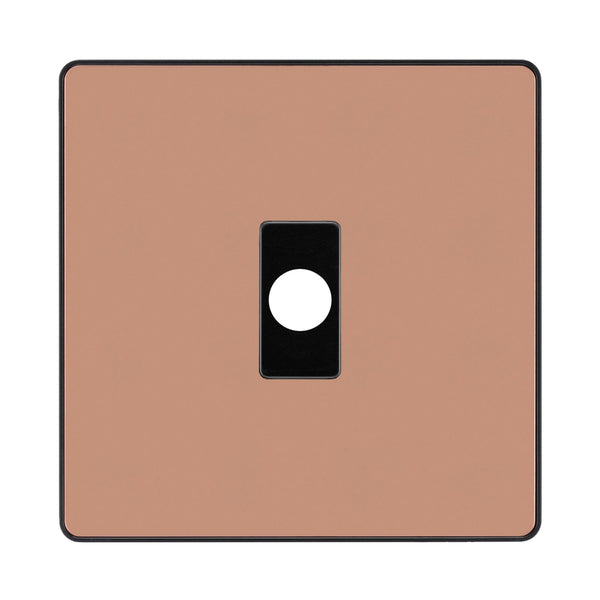 BG Evolve Polished Copper Flex Outlet Socket Black Insert PCDCPFLEXB