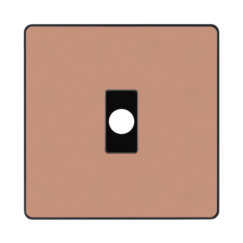 BG Evolve Polished Copper Flex Outlet Socket Black Insert PCDCPFLEXB