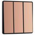 BG Evolve Polished Copper 3 Gang 2-Way 20A Edge to Edge Rocker Light Switch | PCDCP43EB