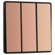 BG Evolve Polished Copper 3 Gang 2-Way 20A Edge to Edge Rocker Light Switch | PCDCP43EB by British General (BG-PCDCP43EB)