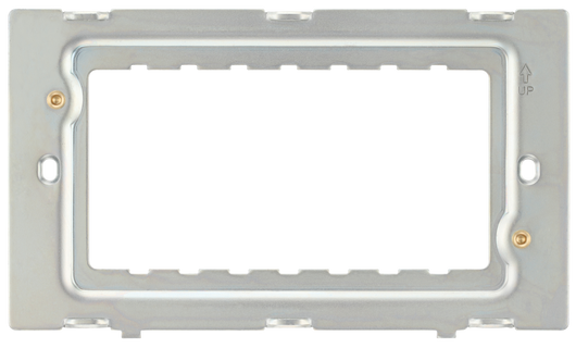 RFR34PCD Front - The Grid modular range from British General allows you to build your own module configuration with a variety of combinations and finishes. This frame is suitable for installation of Evolve Grid frontplates that fit 3 or 4 Grid modules.