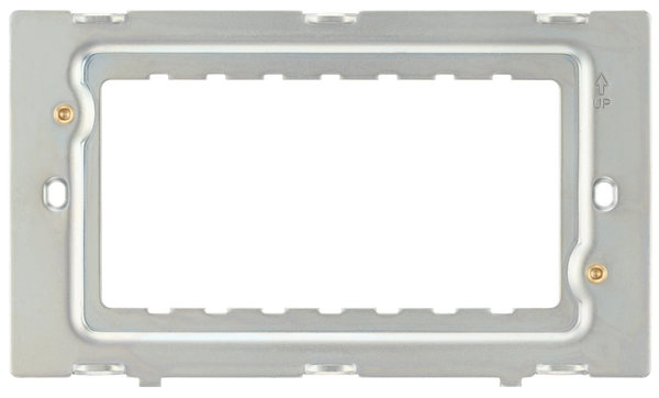 RFR34PCD Front - The Grid modular range from British General allows you to build your own module configuration with a variety of combinations and finishes. This frame is suitable for installation of Evolve Grid frontplates that fit 3 or 4 Grid modules.